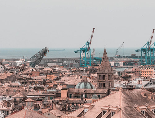 I due araldi di Genova nel 2019, il Pesto e Ponte Morandi